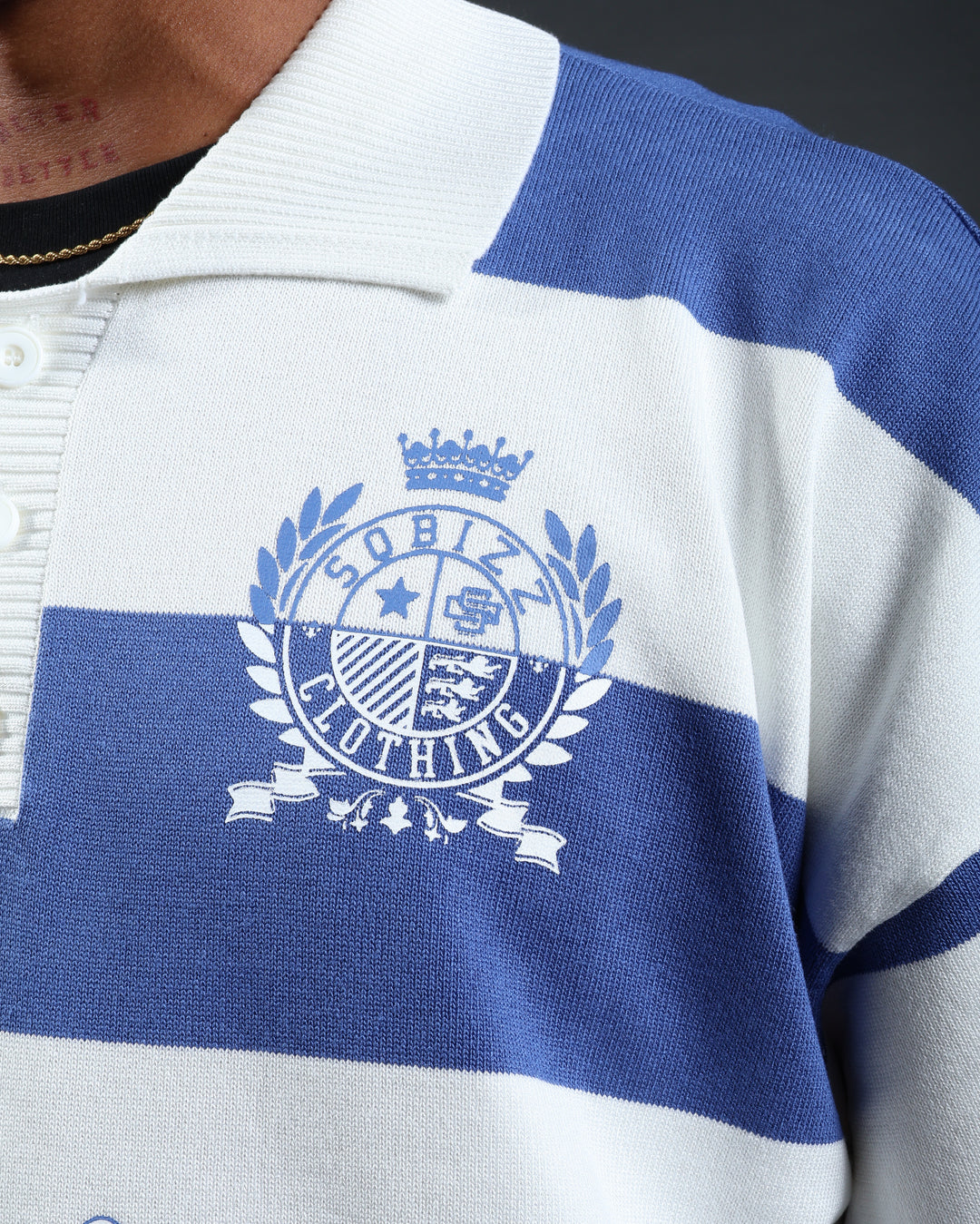 Prestige Polo in Blue/White