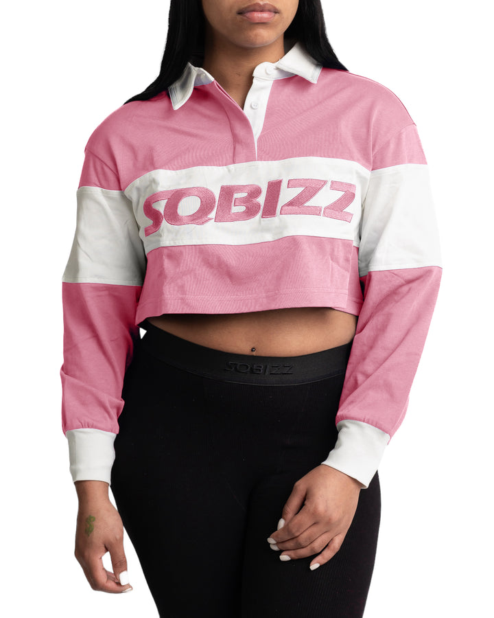 Women Ace Polo in Pink/White