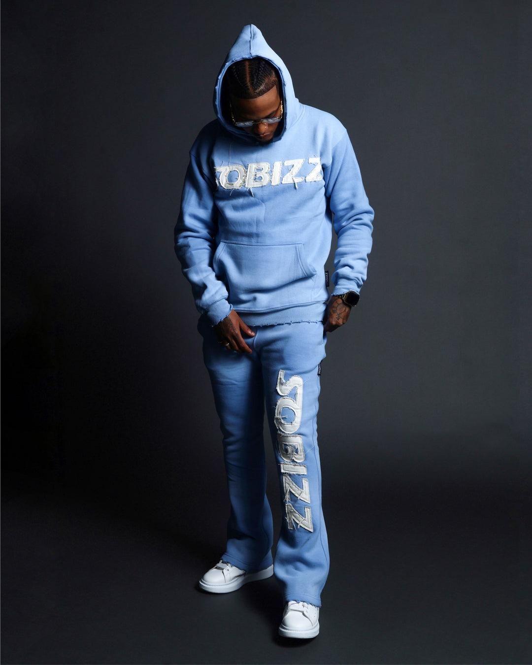 Summit Hoodie in Babyblue/White