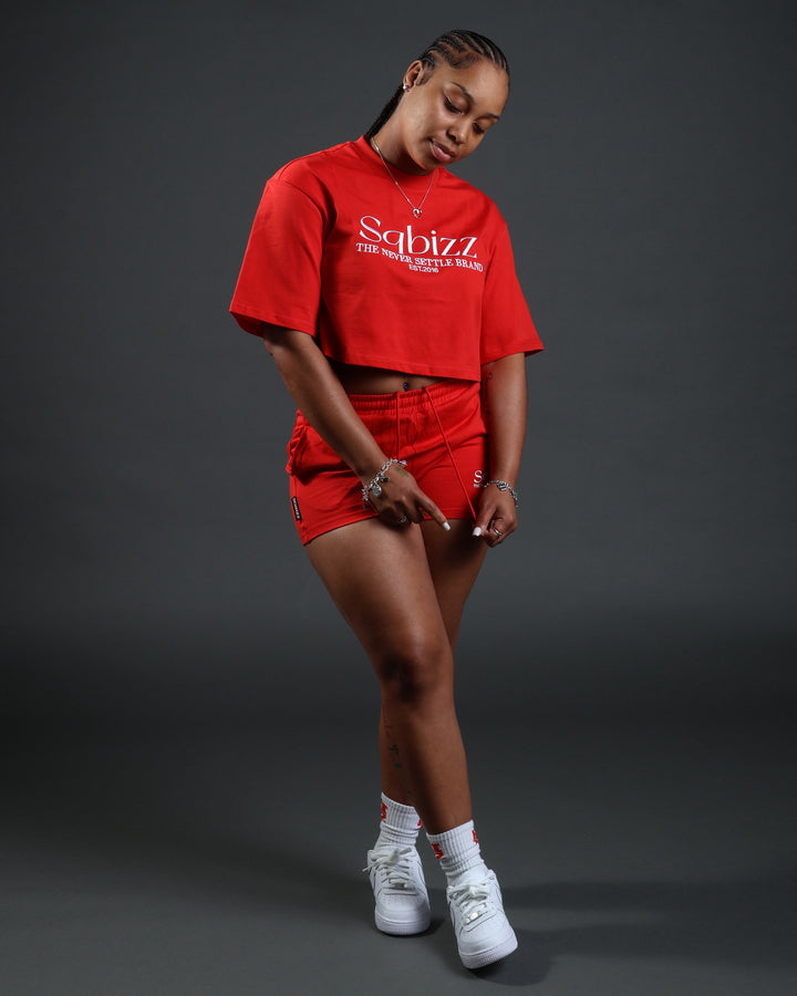 Women Prestige Tee in Red/White
