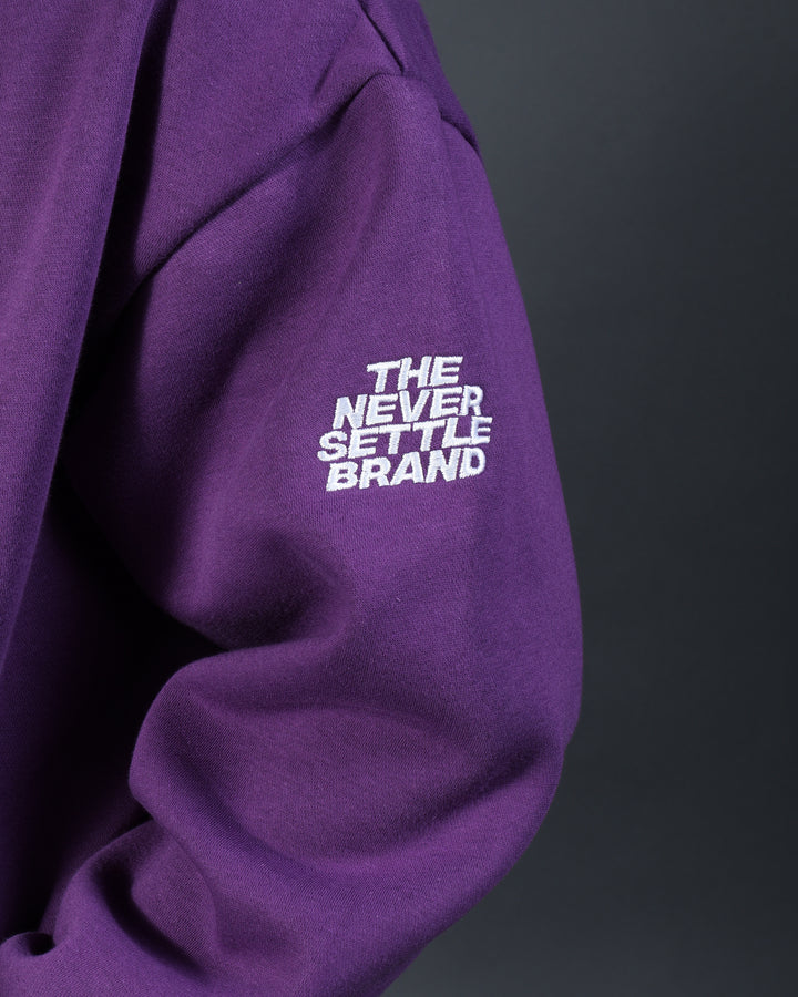 Bizz Zip Hoodie in Purple/White