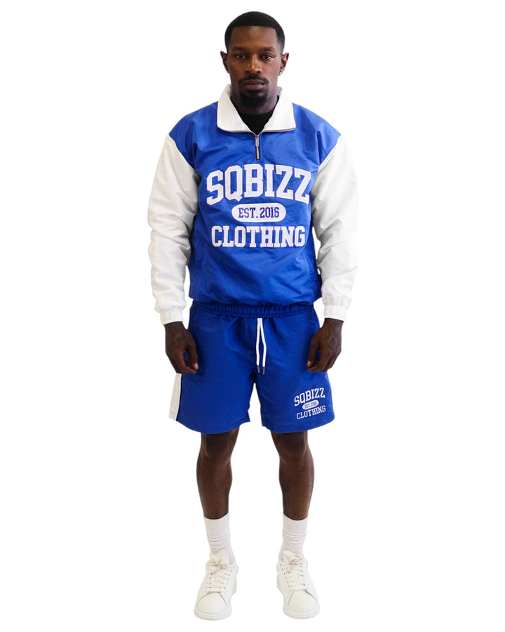 Club Windbreaker Set in Royal/White