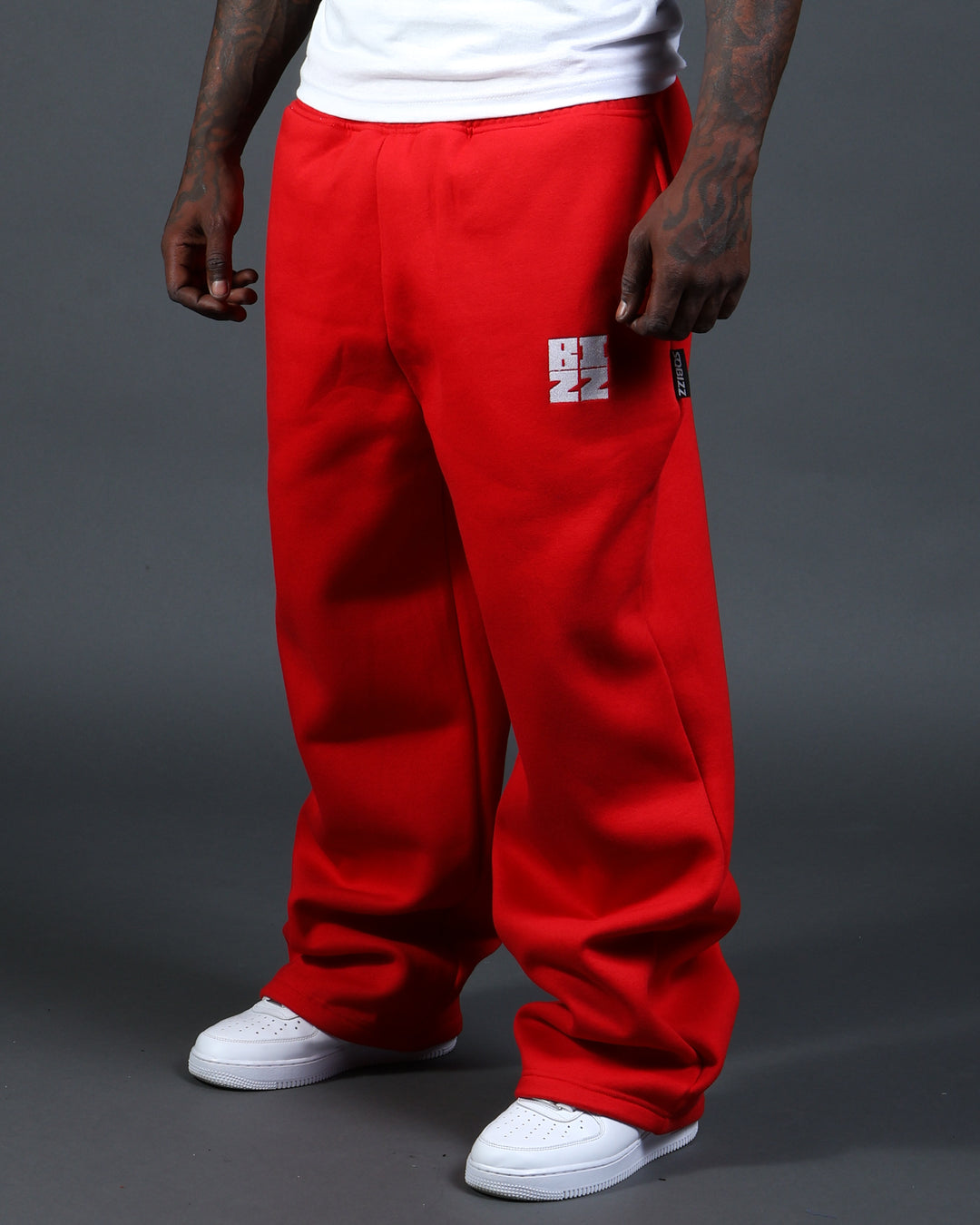 Bizz Sweatpants in Red/White