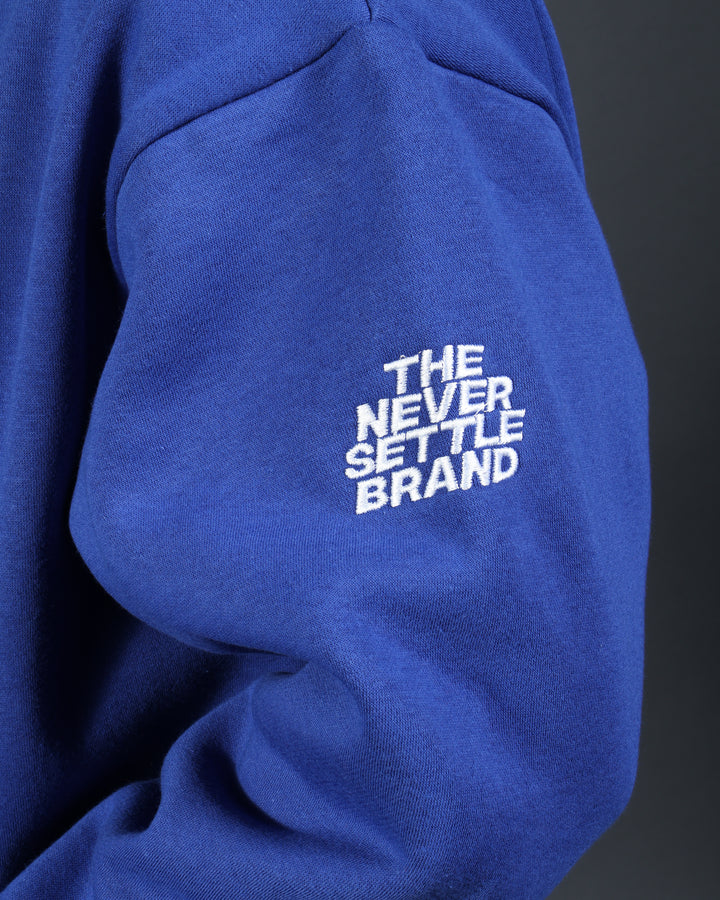 Bizz Zip Hoodie in Royal/White