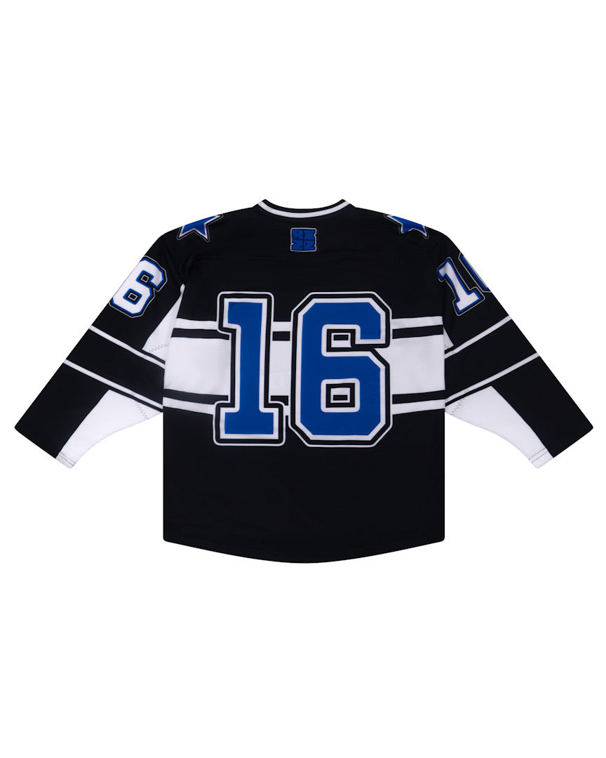 Hockey Jersey in Black/White/Royal