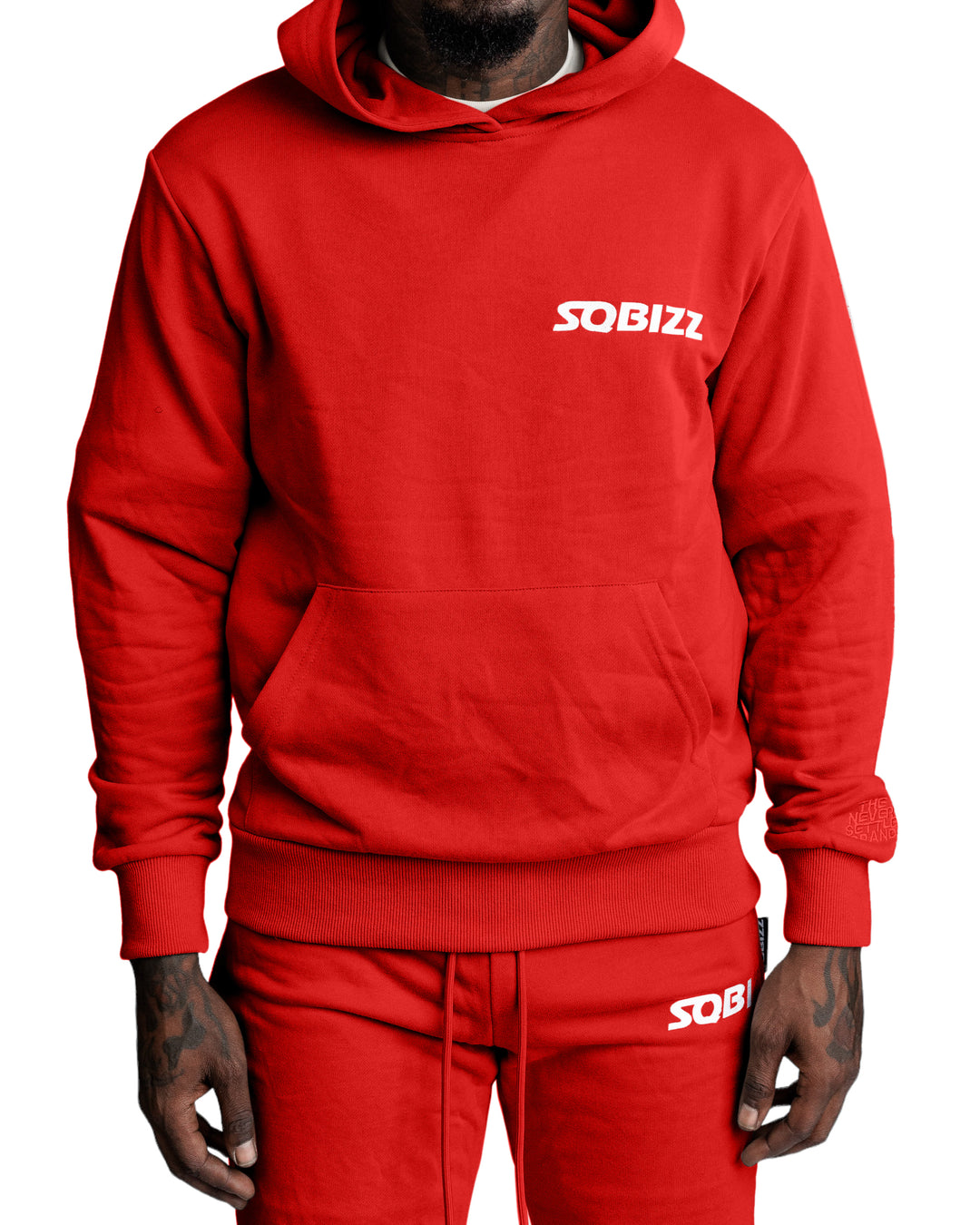 Essential Hoodie in Red/White