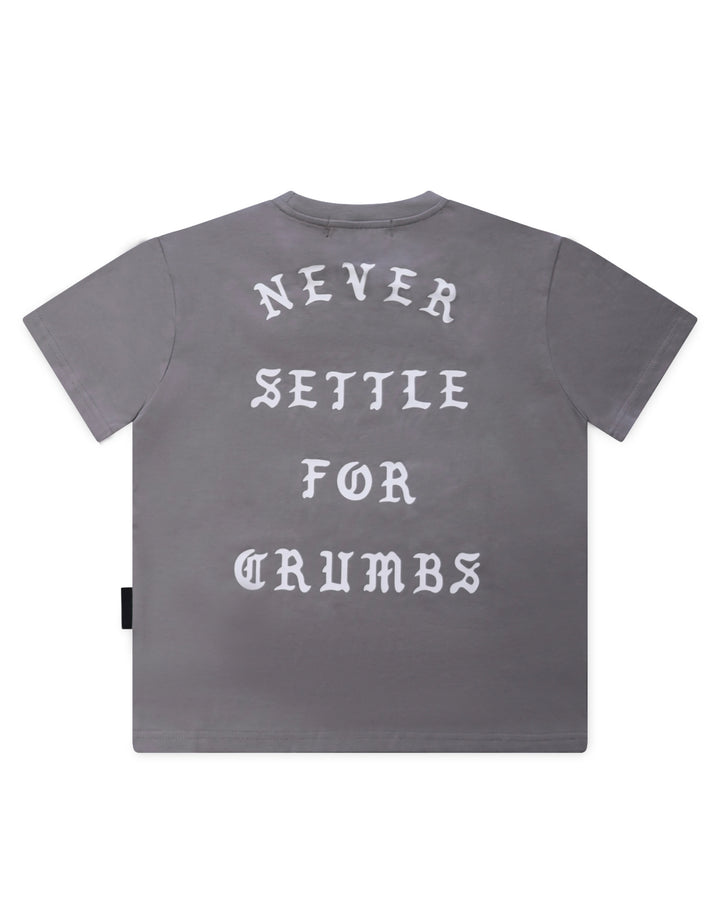 Kids Crumbs Tee in Darkgrey/White