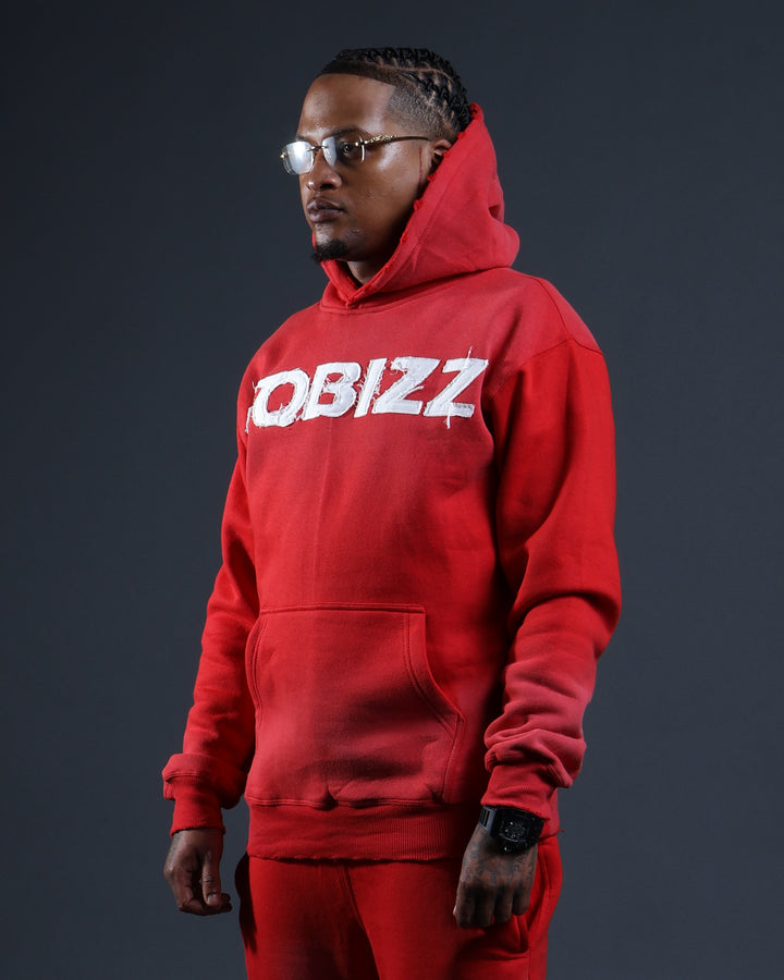 Summit Hoodie in Red/White