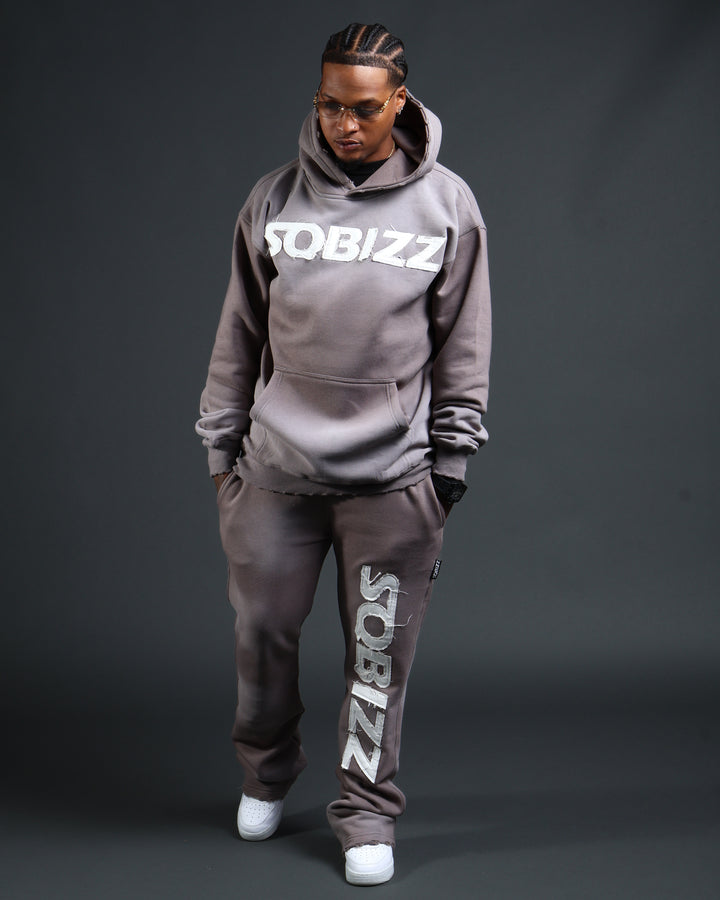 Summit Hoodie in Grey/White