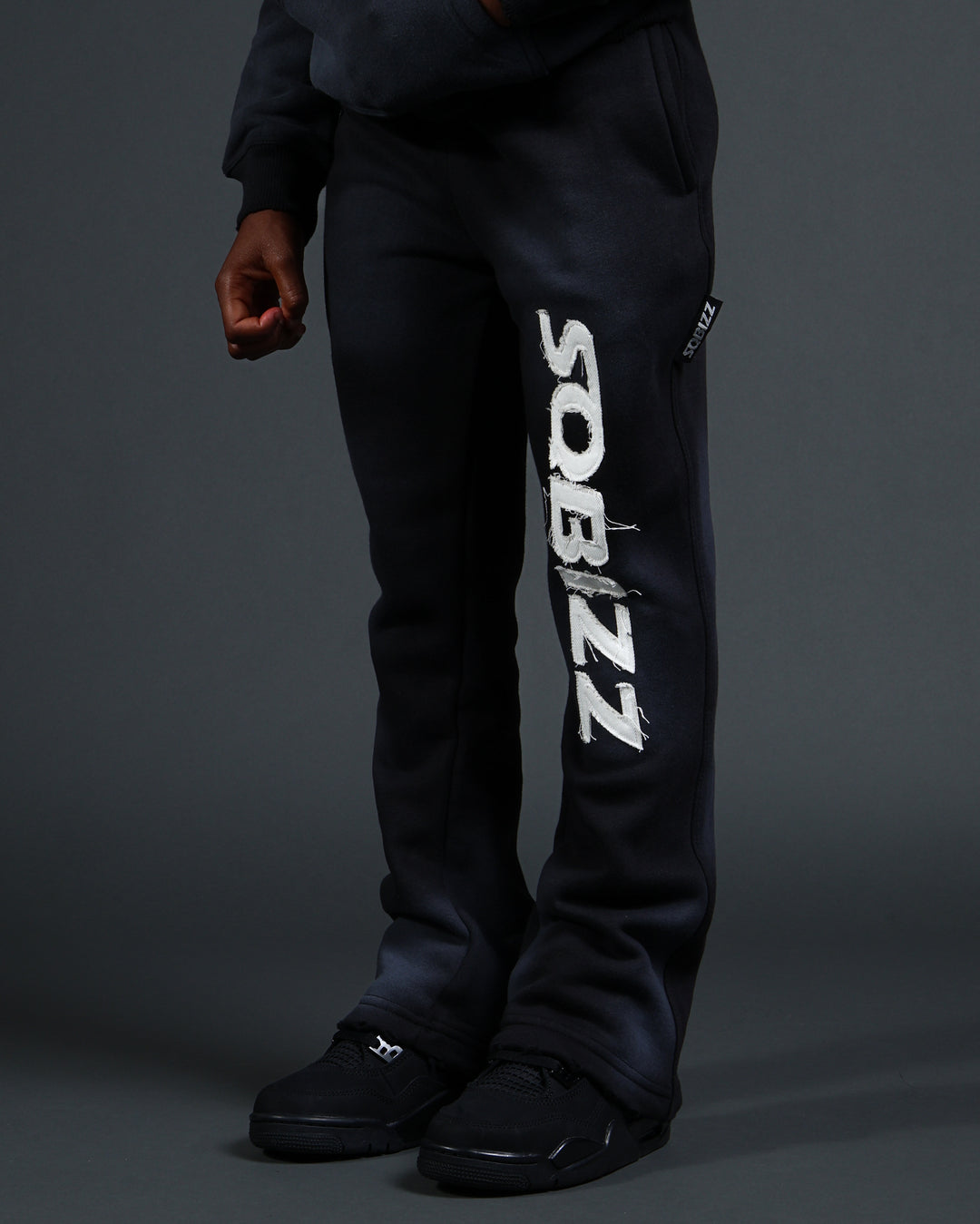 Kids Summit Sweatpants in Black/White