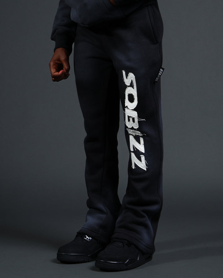 Kids Summit Sweatpants in Black/White