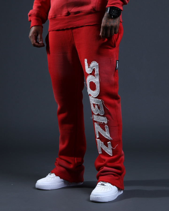 Summit Sweatpants in Red/White