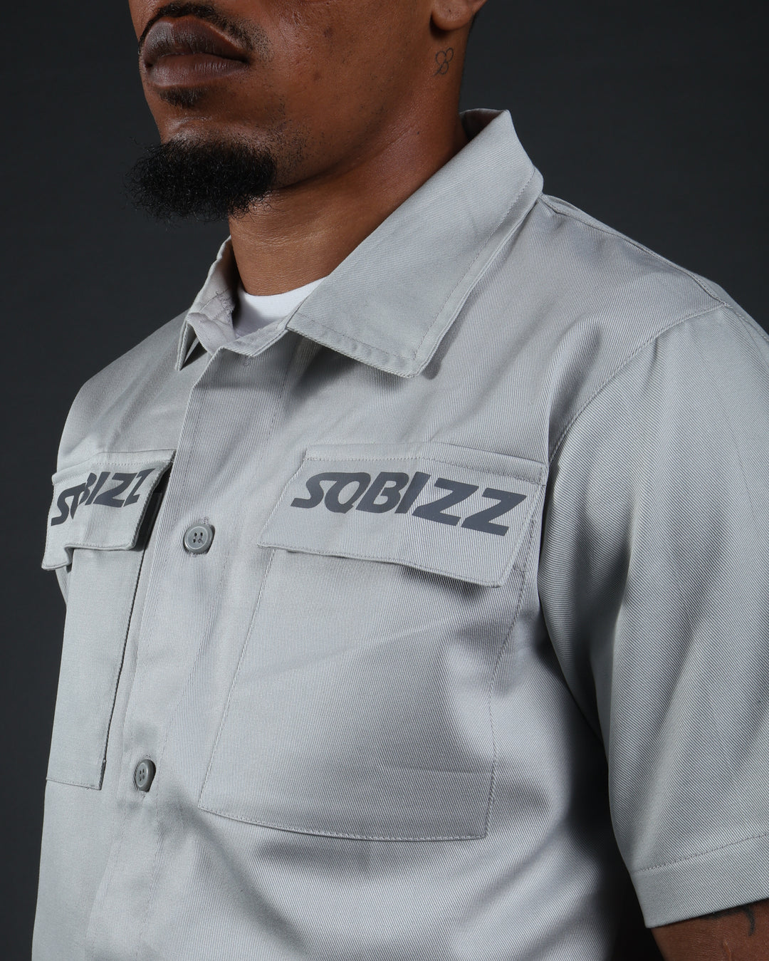 Hussle Work Shirt in Grey