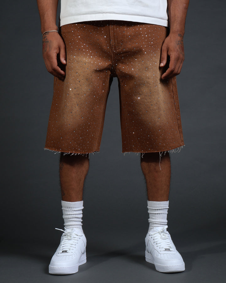 Starlit Jorts in Light Brown