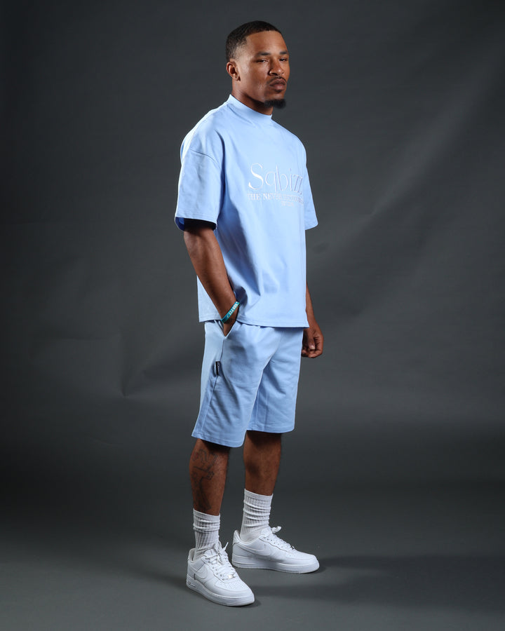Prestige Tee in Babyblue/White