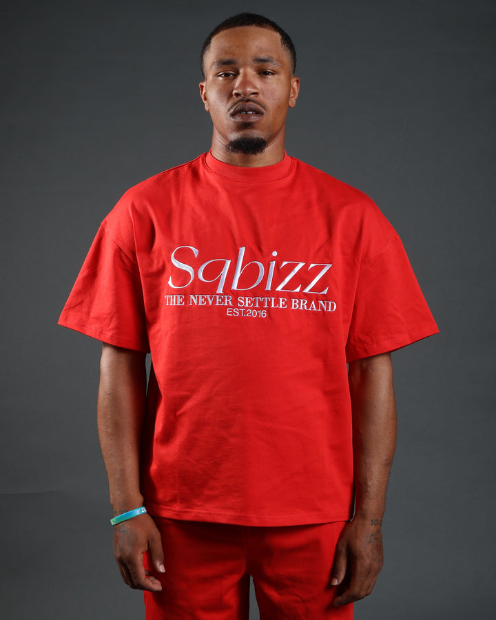 Prestige Tee in Red/White
