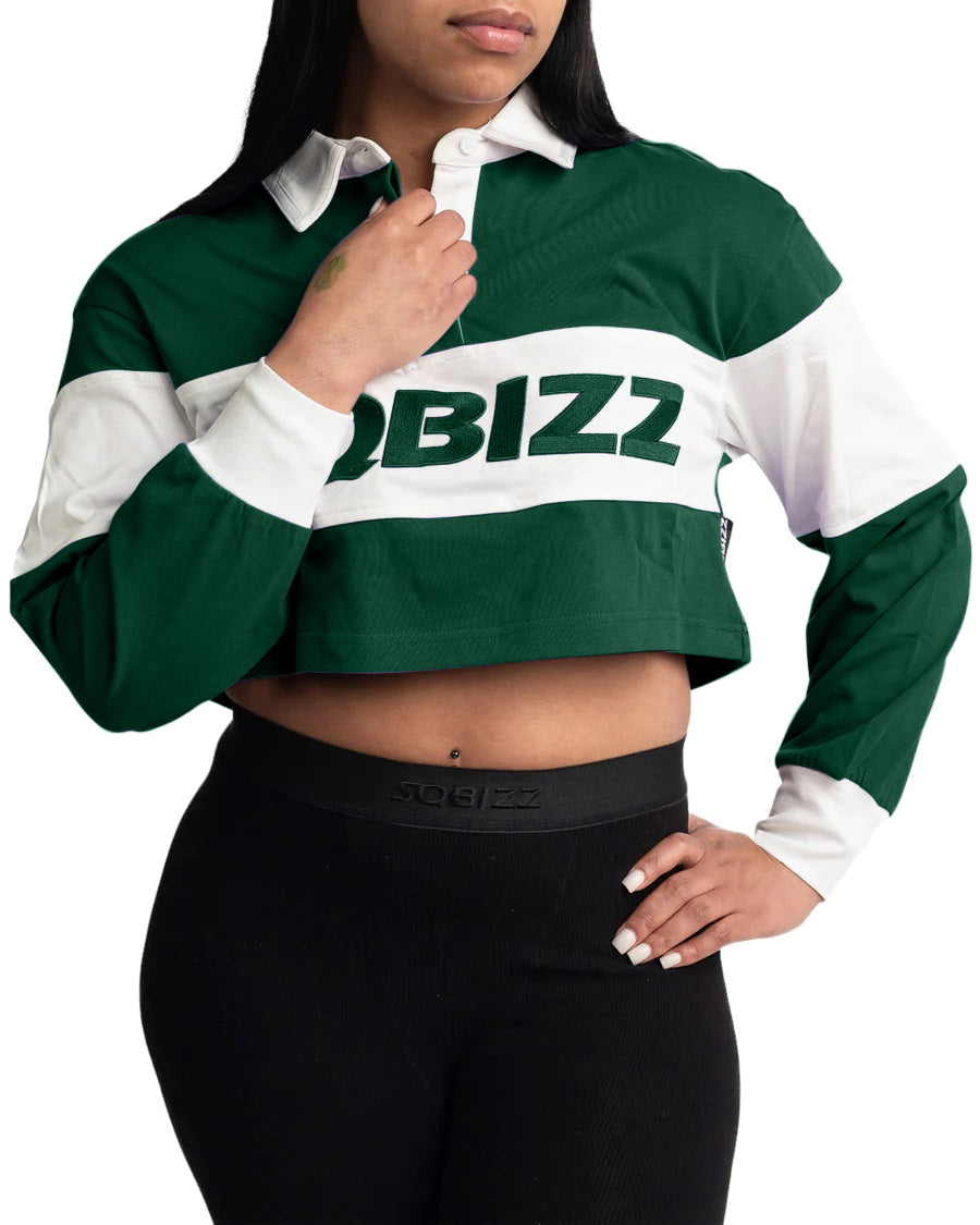 Women Ace Polo in Darkgreen/White