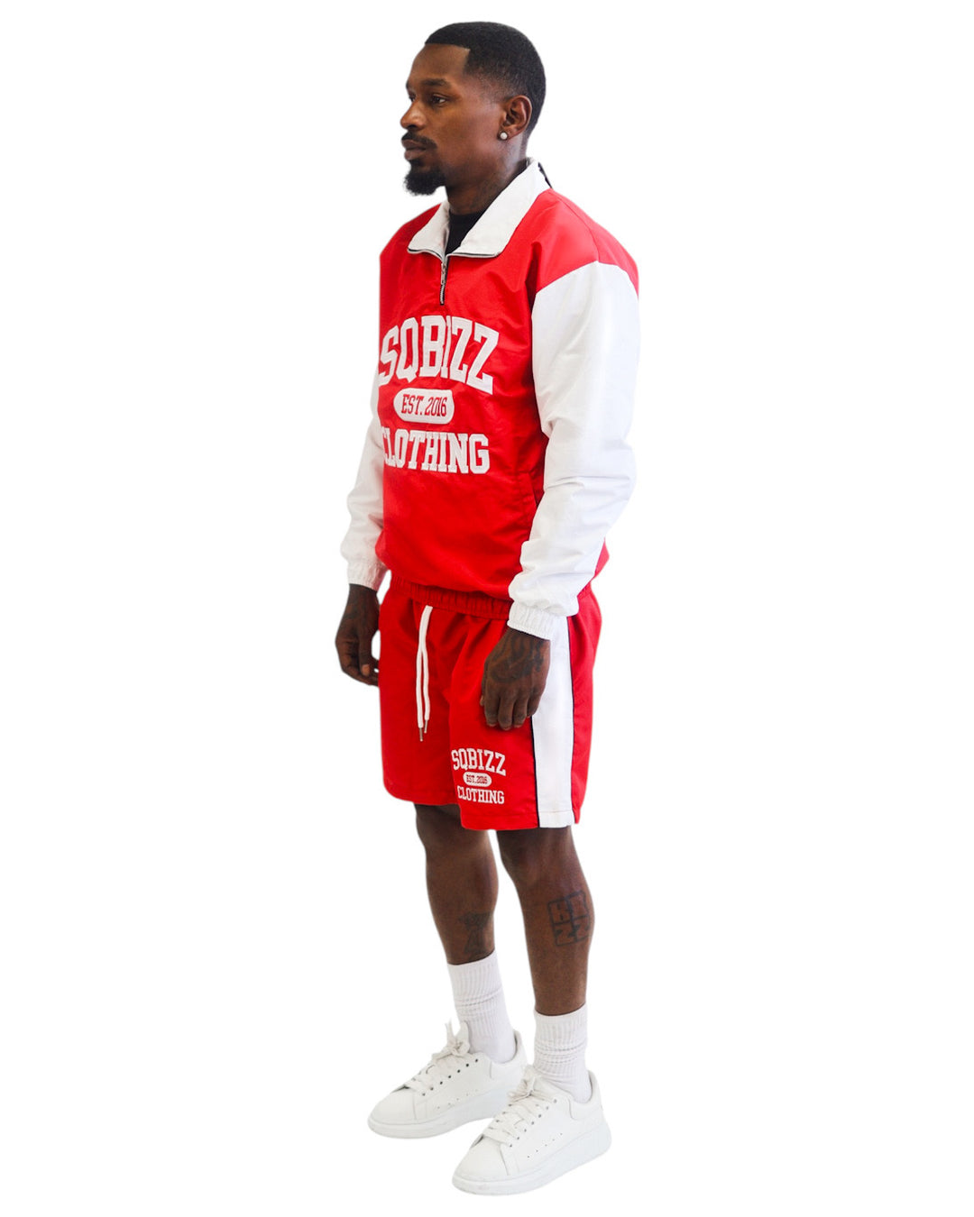 Club Windbreaker Set in Red/White