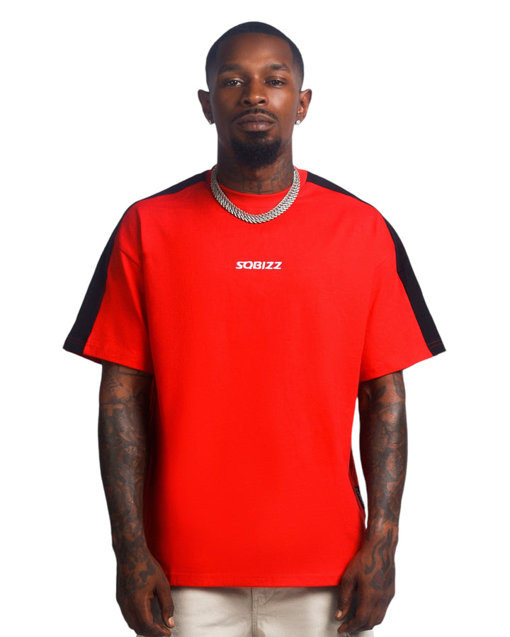 Dash Tee in Red/Black/White