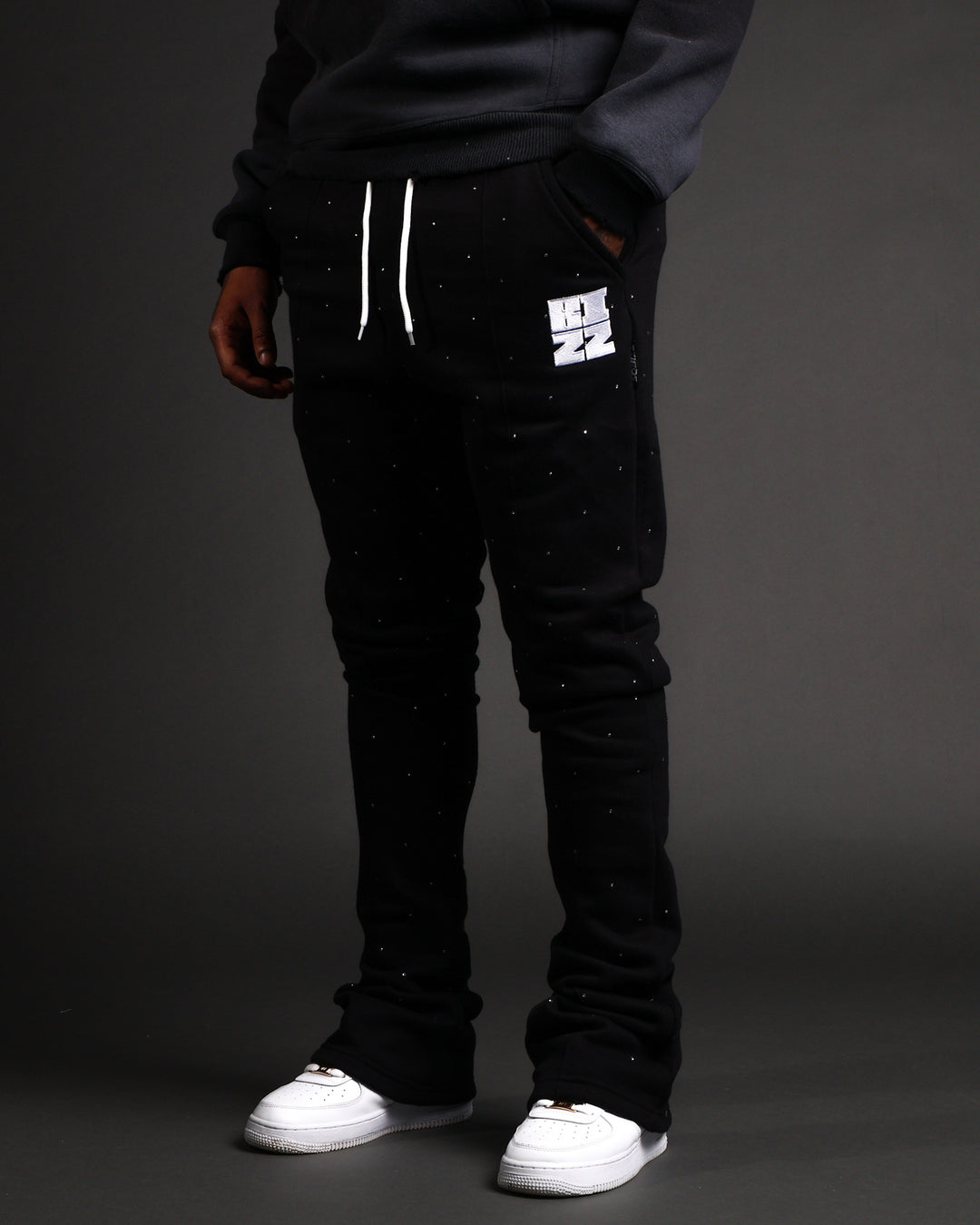 Stud StackJaxx Pants in Black/White