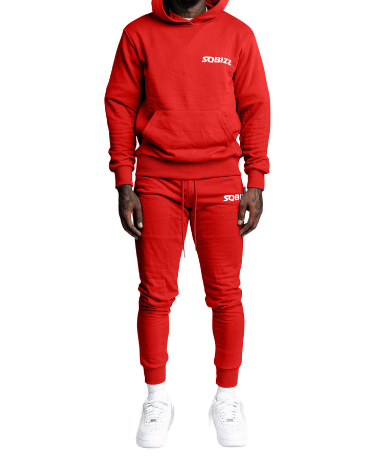 Essential Joggers in Red/White