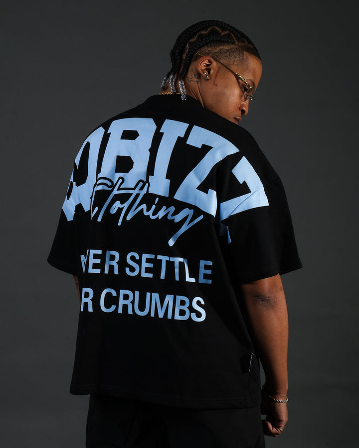 Motto Tee - Black/Babyblue