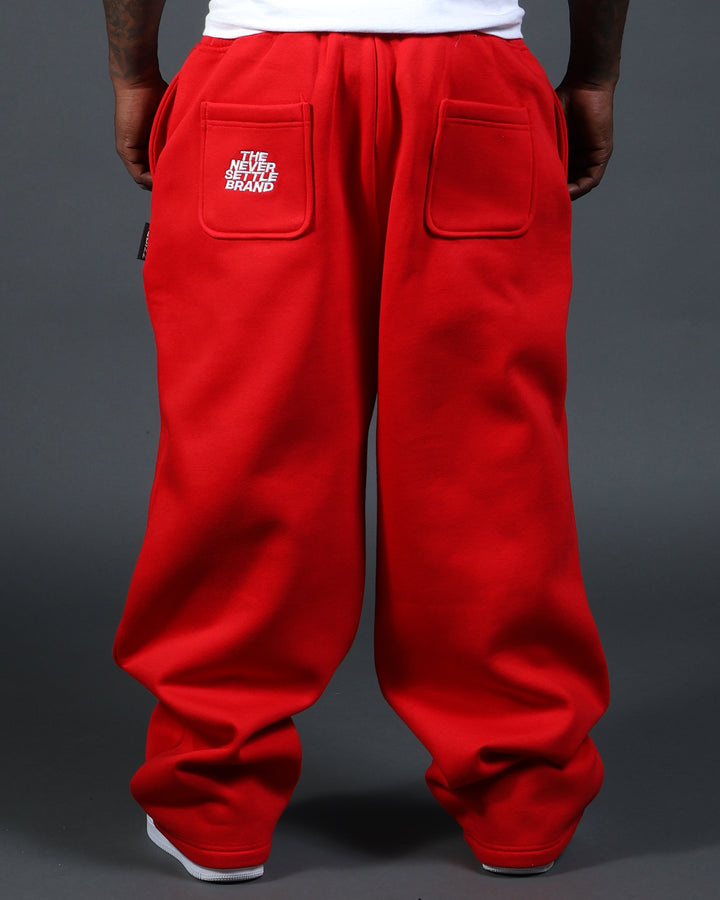 Bizz Sweatpants in Red/White