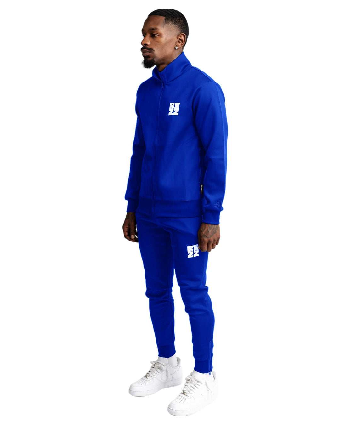 Bizz Track Jacket in Royal/White