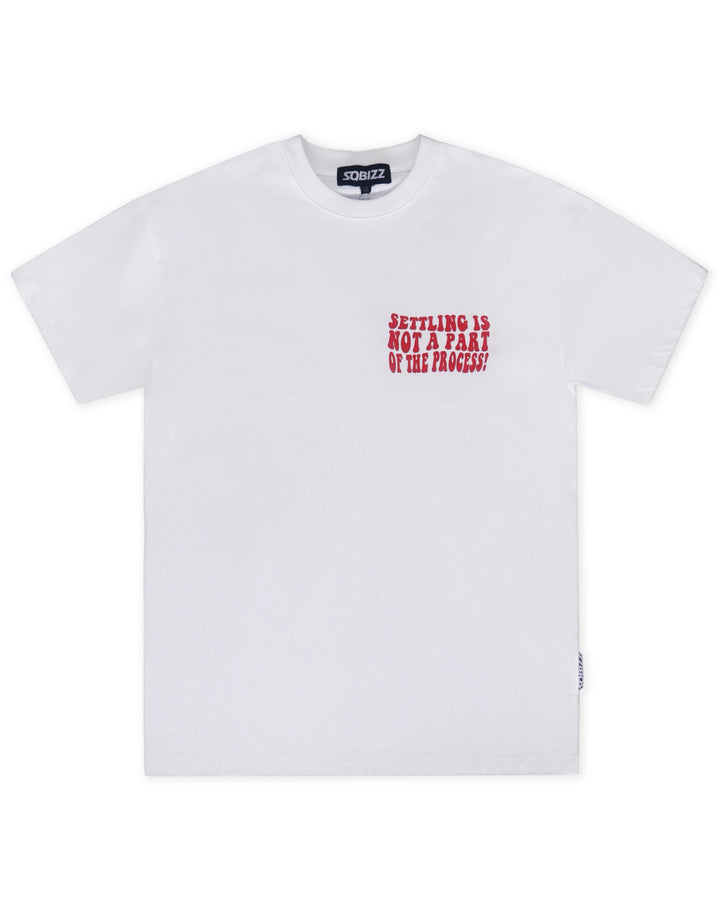 Process Tee in White/Red