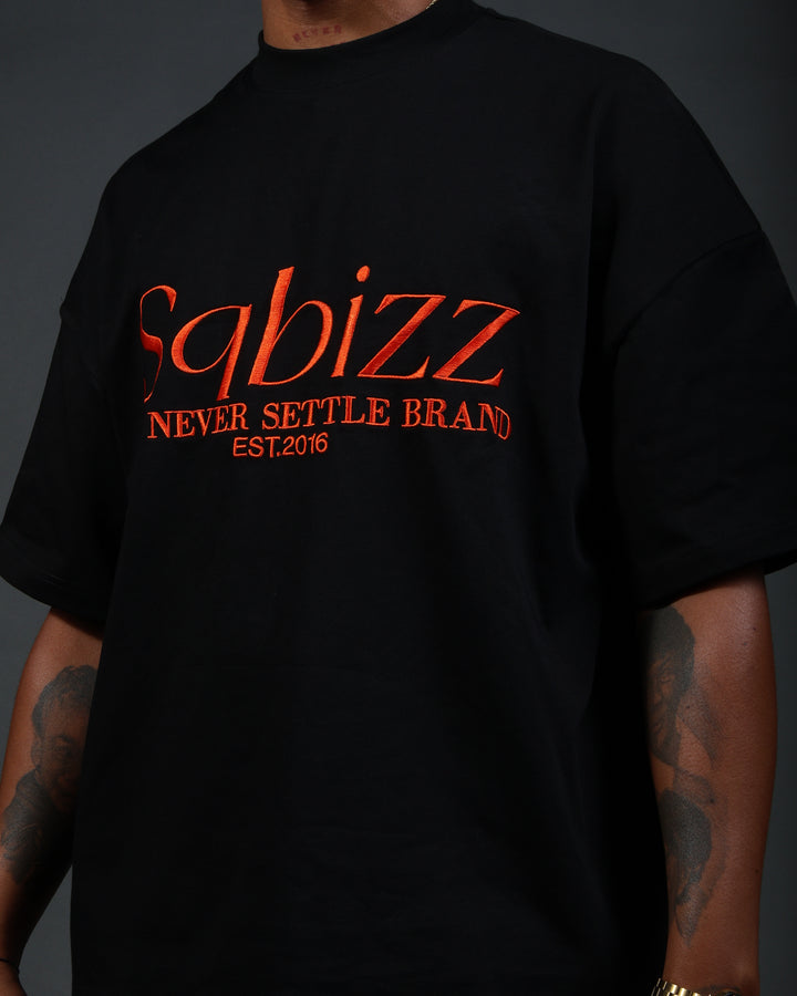 Prestige Tee in Black/Orange