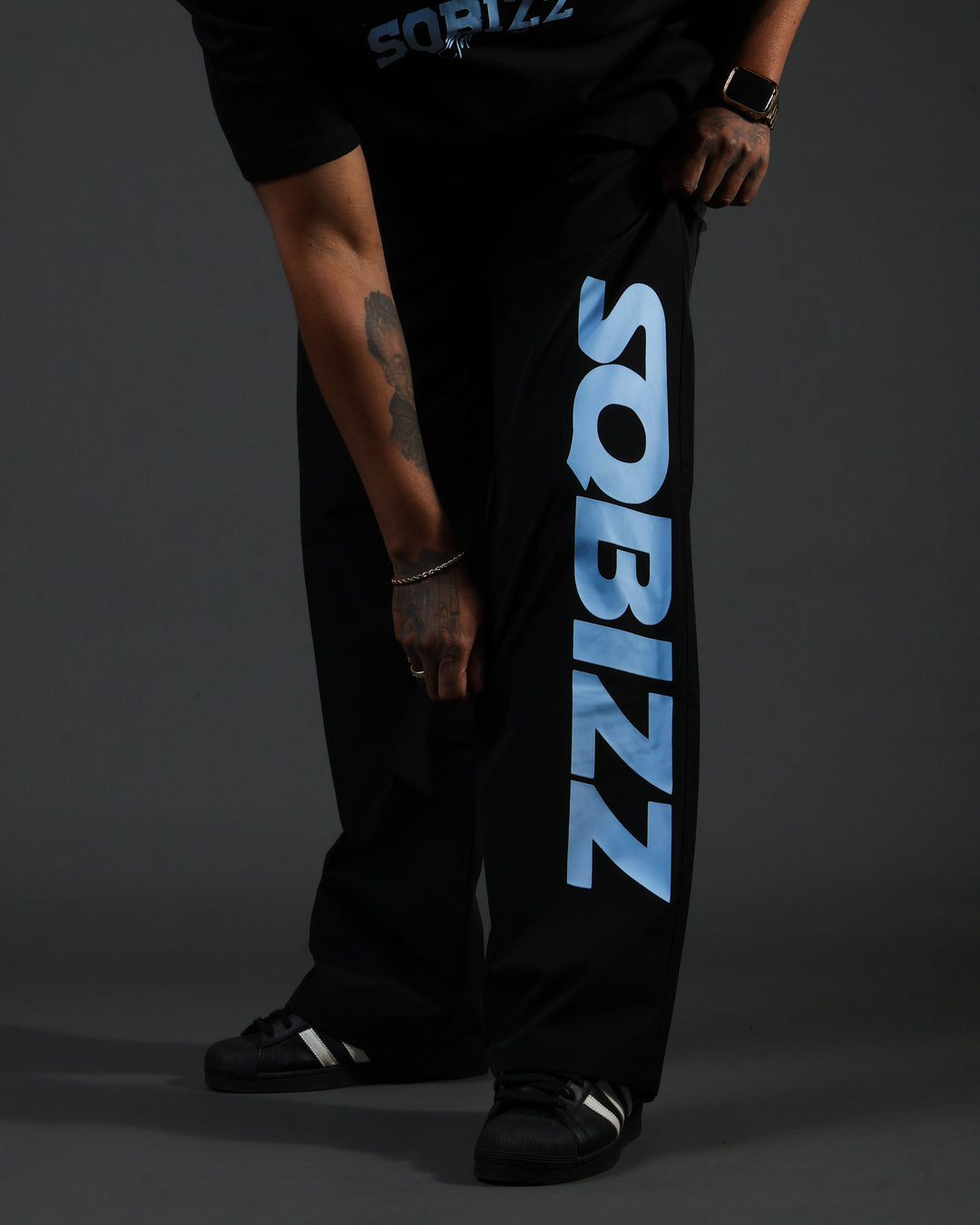 Summit Windpants - Black/Babyblue