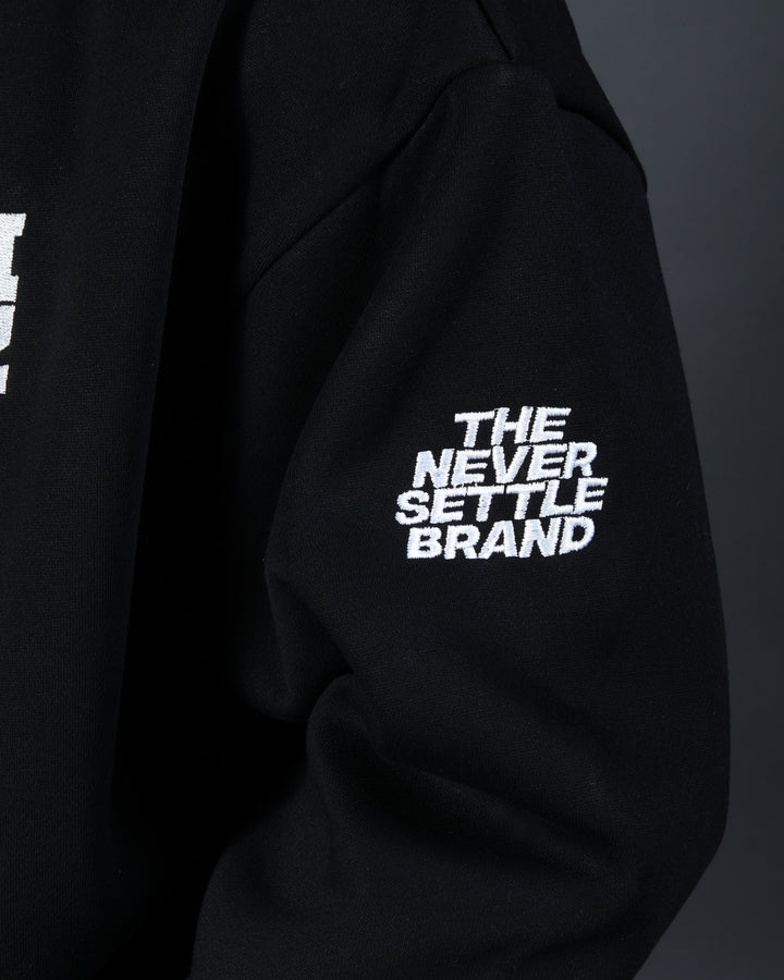 Bizz Zip Hoodie in Black/White
