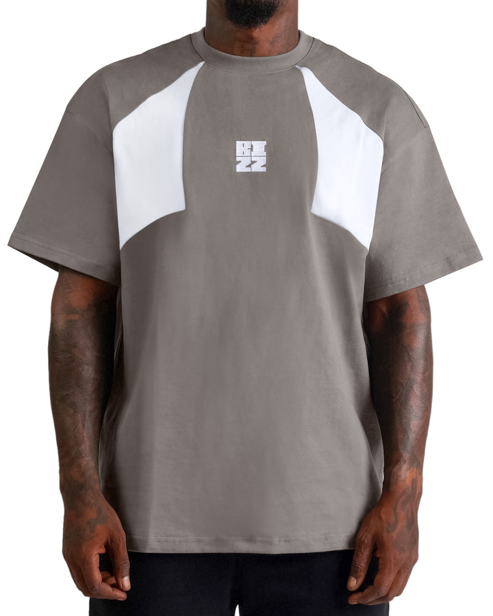 Ville Tee in Darkgrey/White