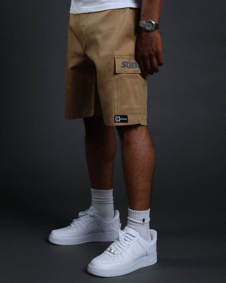 Hussle Work Shorts in Khaki
