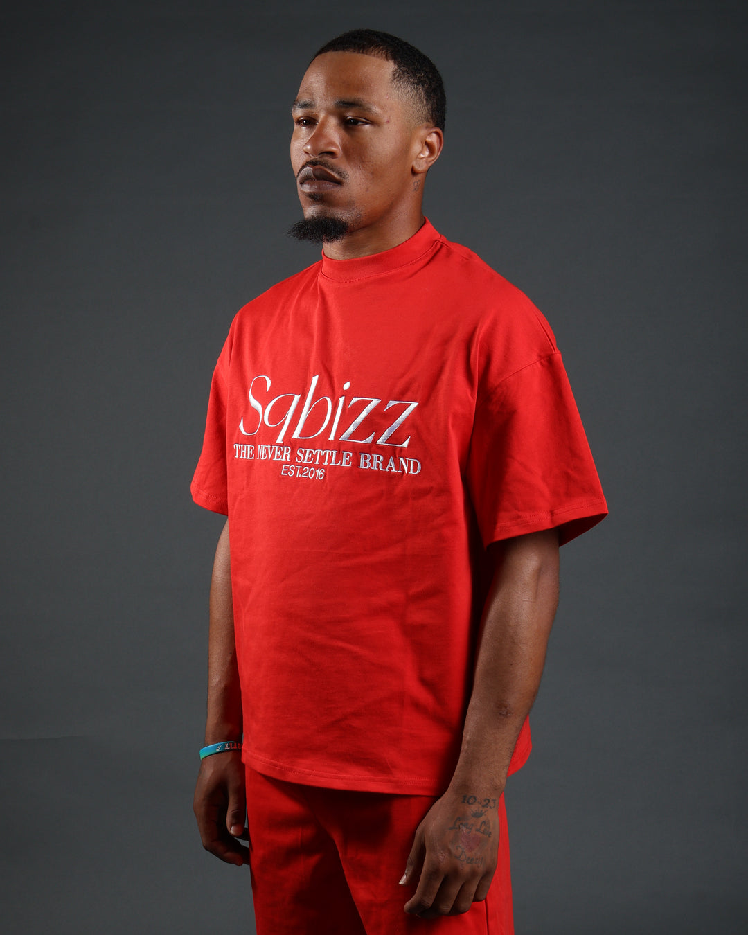 Prestige Tee in Red/White