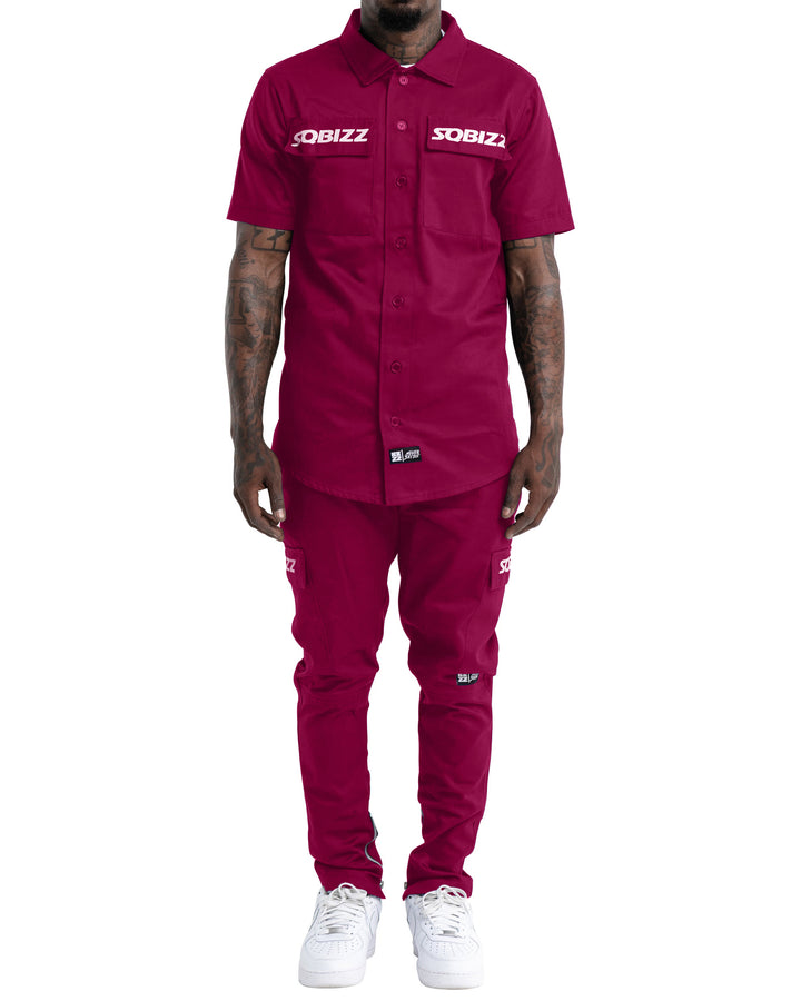 Hussle Set in Maroon