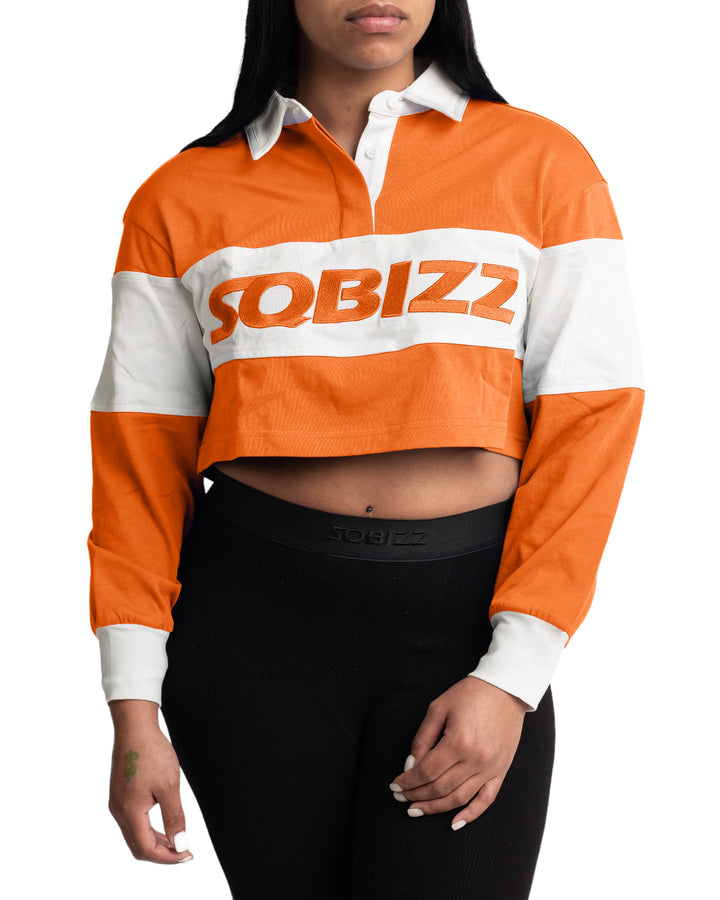 Women Ace Polo in Orange/White
