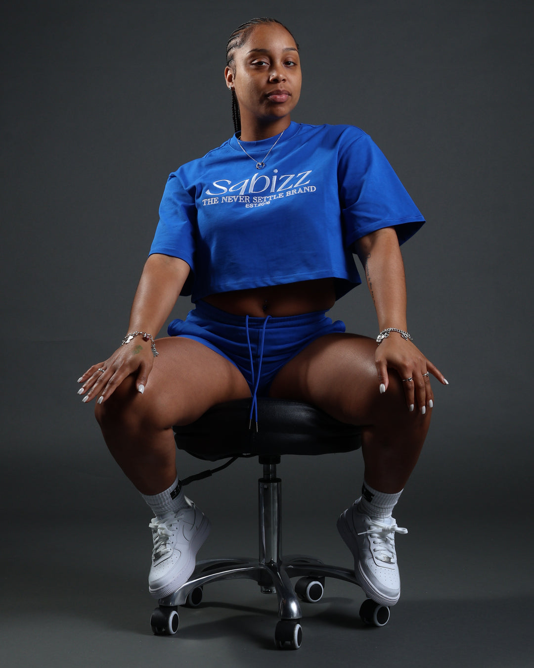 Women Prestige Tee in Royal/White