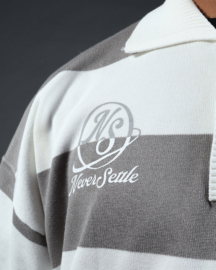 Prestige Polo in Grey/White