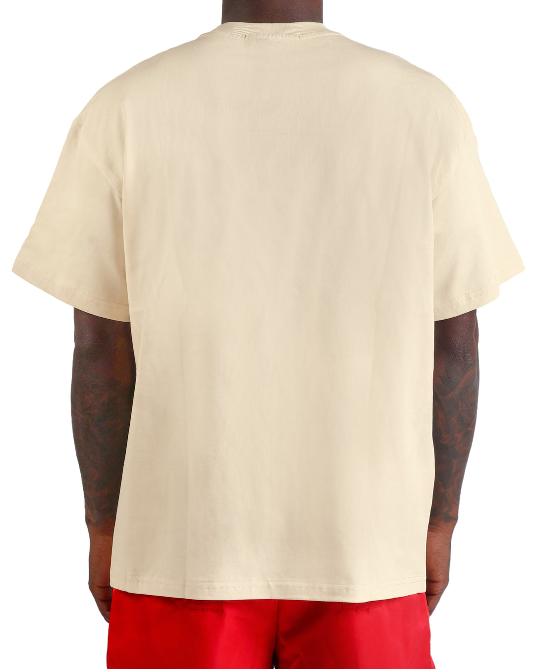 Ace Tee in Cream/Red