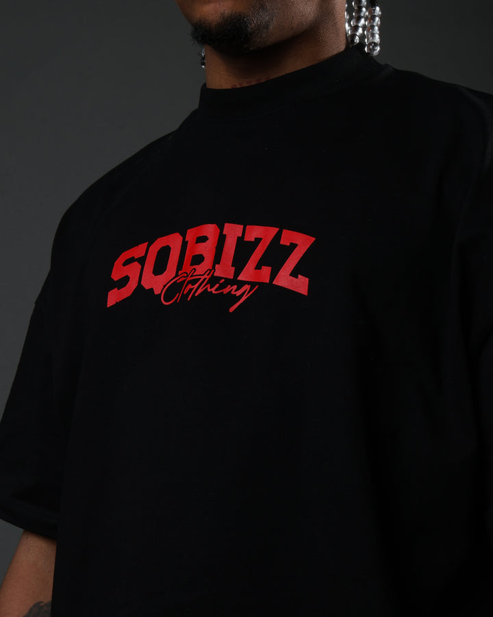 Motto Tee - Black/Red
