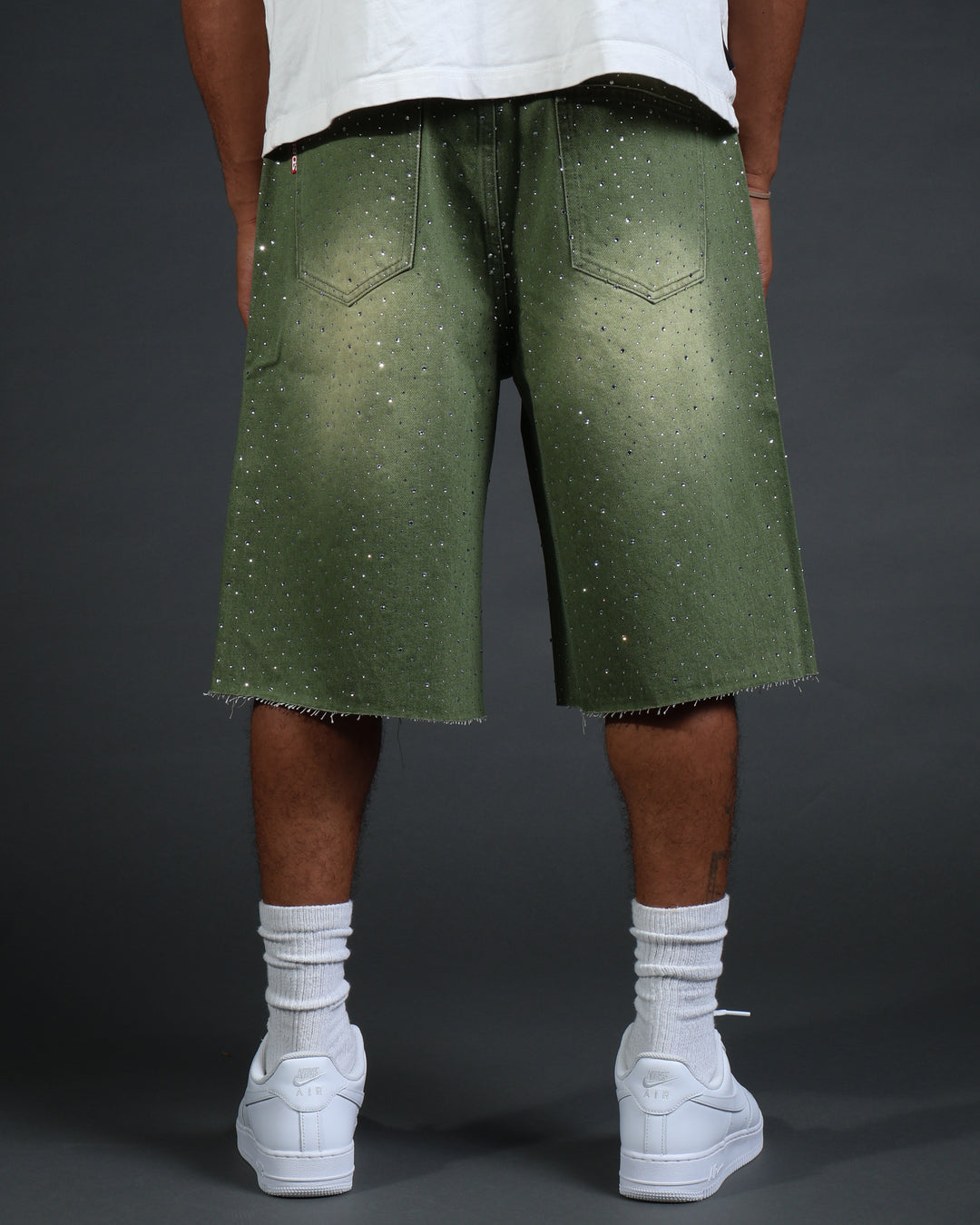 Starlit Jorts in Olive