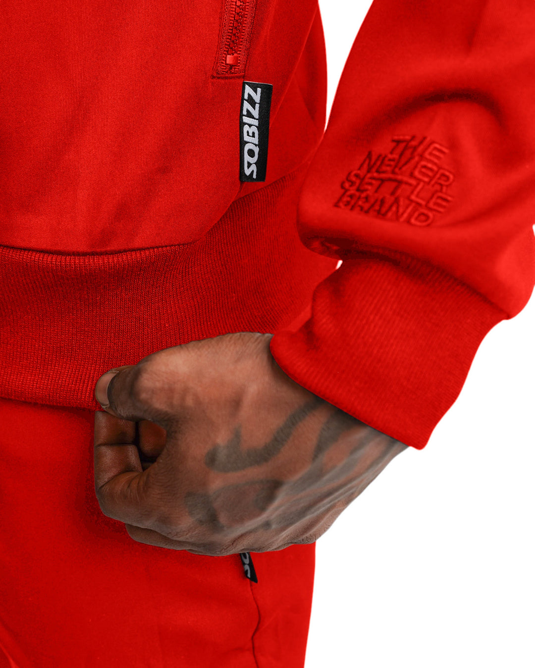 Bizz Track Jacket in Red/White