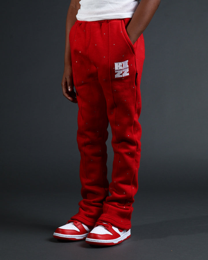 Kids Stud StackJaxx Pants in Red/White