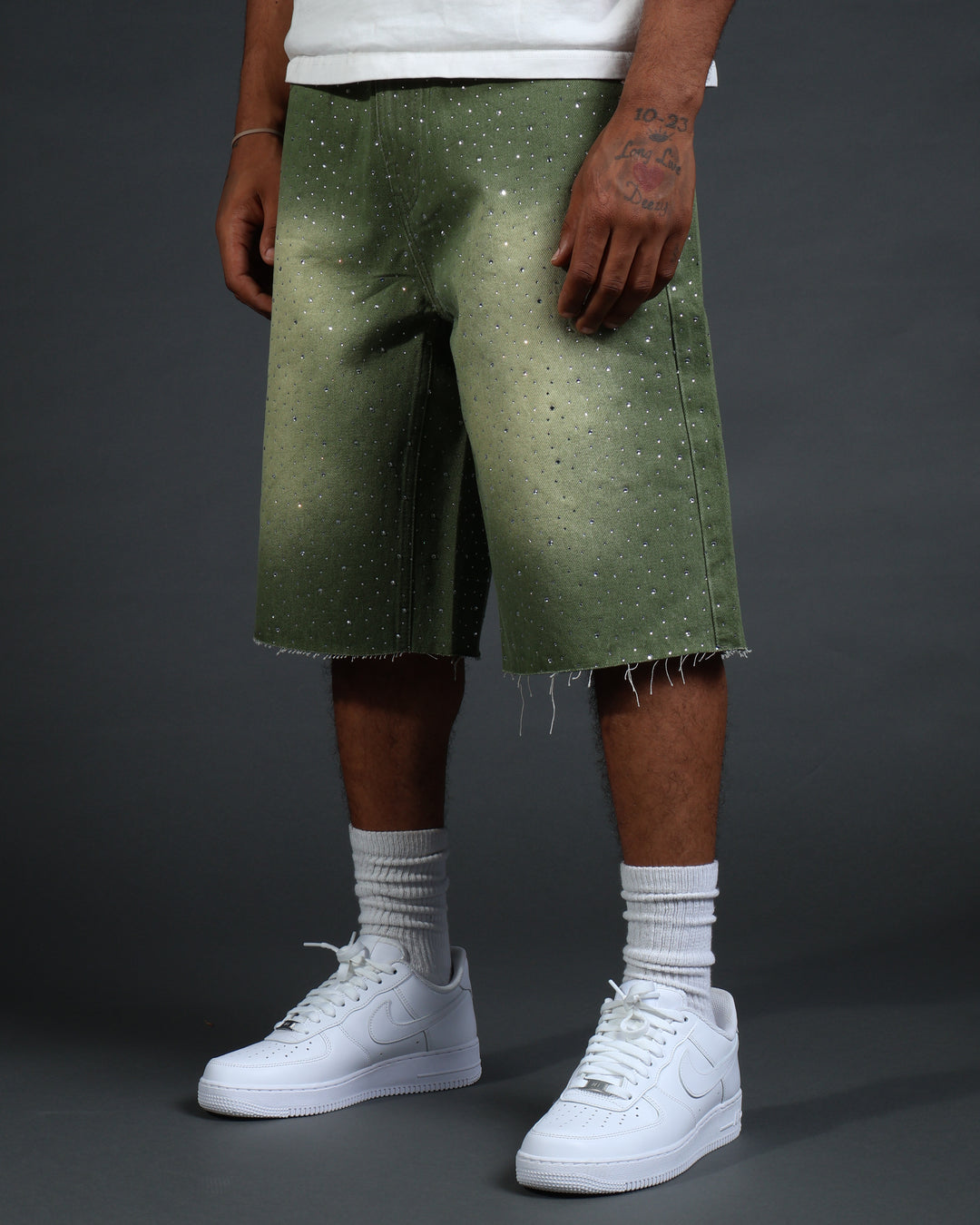 Starlit Jorts in Olive