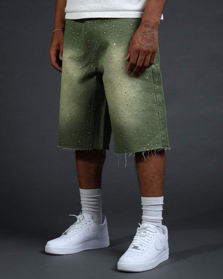 Starlit Jorts in Olive
