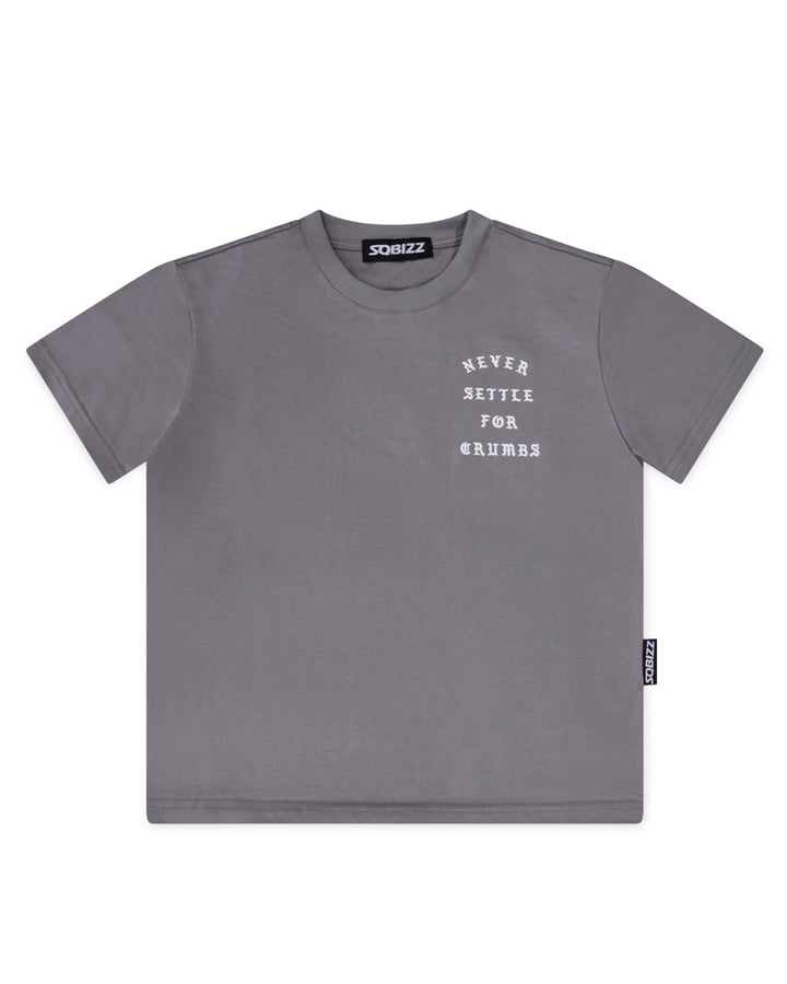 Kids Crumbs Tee in Darkgrey/White