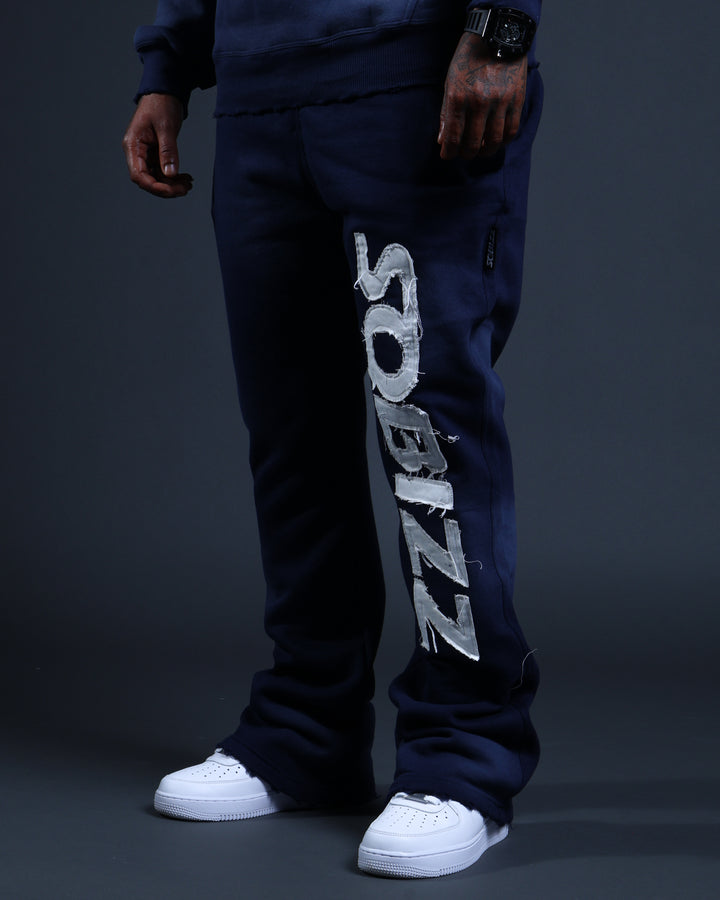 Summit Sweatpants in Navy/White
