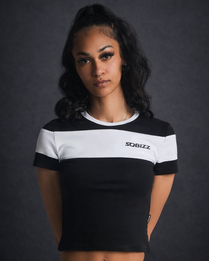 Women Triad Tee in Black/White