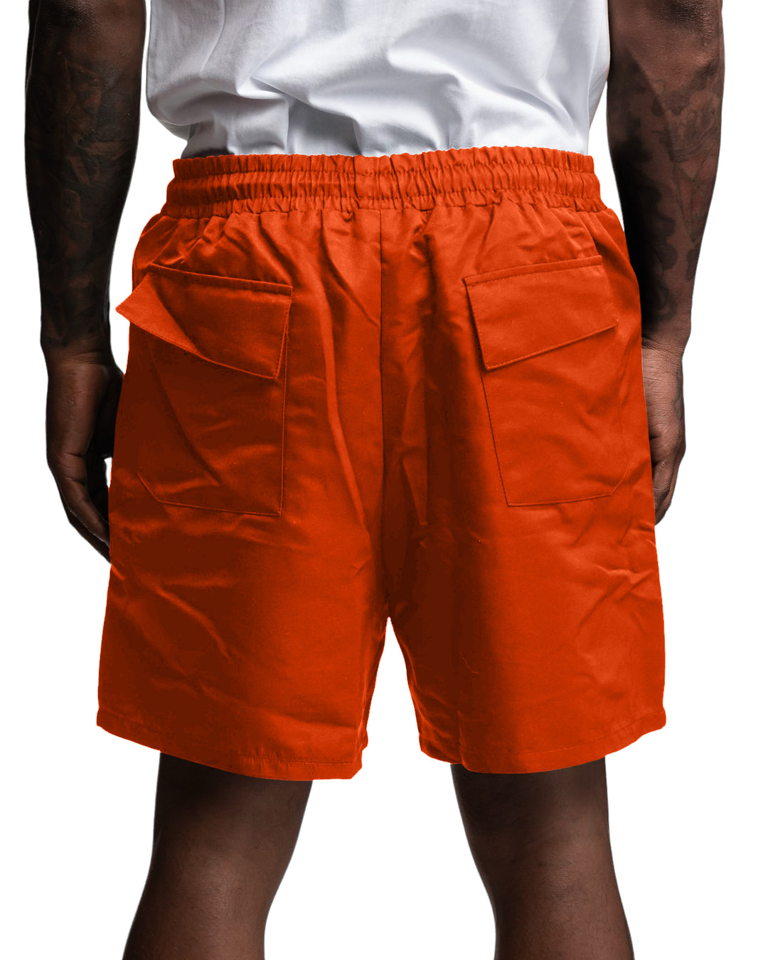 Sideline Shorts in Orange/White